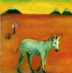 Grüne Zebra und Kirschbaum, 2005